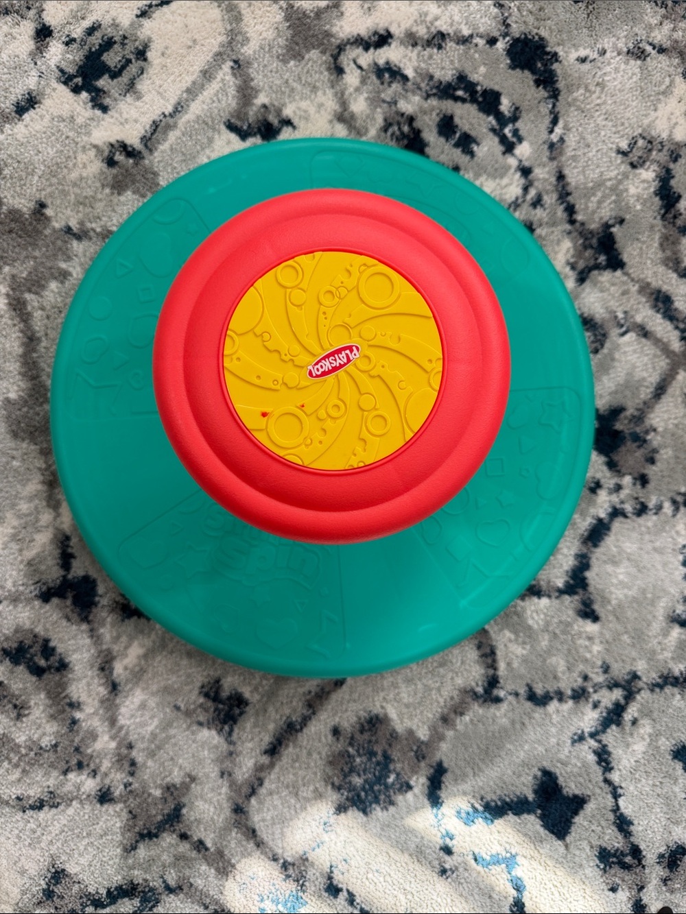 Sit & Spin Toy - Teal, Red & Yellow